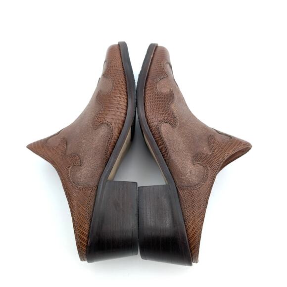 Donald Pliner Mindy Distressed Suede Western Mules Women's Size US6M EU37 - Picture 10 of 13